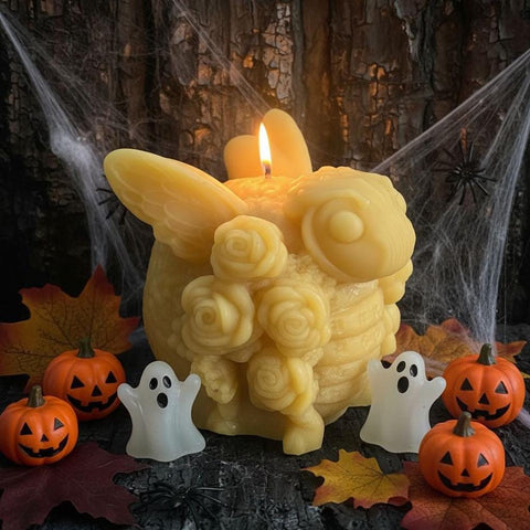 Honeybee Beeswax Candle, Gargoyle Style Novelty Candle, Pure Bees Wax Organic Candles, Cool Candles, Bumblebee Gift