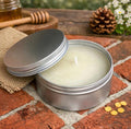 Private Label Honey Scented Vegan Soy Tin Candles, Blank Container Candle, Wholesale Bulk Candles