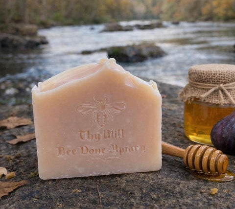 Honey Fig Soap | Honey Infused Bar Soap | Bee Lover Gift | Handmade Organic Soap | Bee Themed Guest Soap