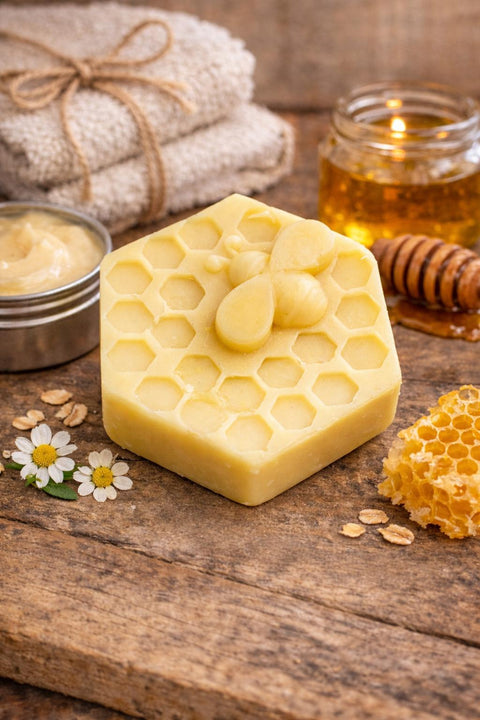 Sandalwood Beeswax Lotion Bar, Natural Solid Moisturizer for Dry Skin, Organic Bee Silky Skin Care