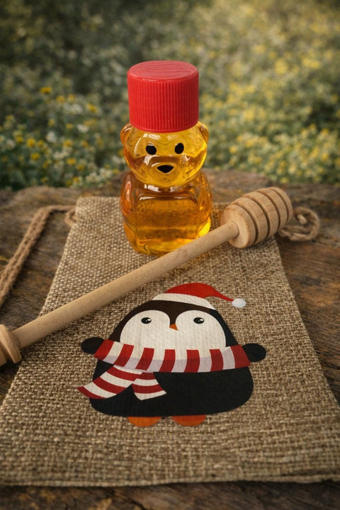 Christmas Honey Gift Set, Honey Bear Bee Christmas Present, Stocking Stuffer Bee Gift