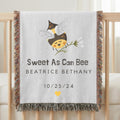 Personalized Baby to Bee Blanket, Sweet As Can Bee Nursery Crib Blanket, Custom Baby Blanket, Baby Keepsake Gift, Newborn Statistics Gift – view 4