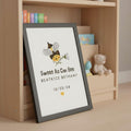Personalized Baby Bee Wall Art, Bumblebee Baby Nursery, Honeybee Baby Room, Bee Art Poster, Custom Nursery Wall Hanging – view 3