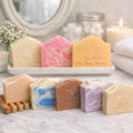 THREE Handmade Tallow Natural Soaps, Honey Infused Soap Gift, Homemade Sensitive Skin Care, Cold Processed Soap Bar for Face and Body – view 5