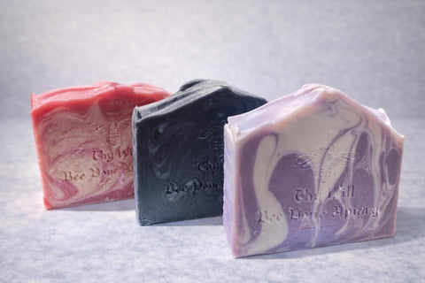 THREE Handmade Tallow Natural Soaps, Honey Infused Soap Gift, Homemade Sensitive Skin Care, Cold Processed Soap Bar for Face and Body