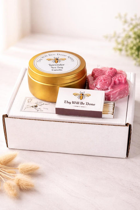 Spa Gift Box With Candle and Soap | Honey Bee Gift Basket | Choose Your Own Gift Box | Save the Bees Gift | Send a Hug Gift Set