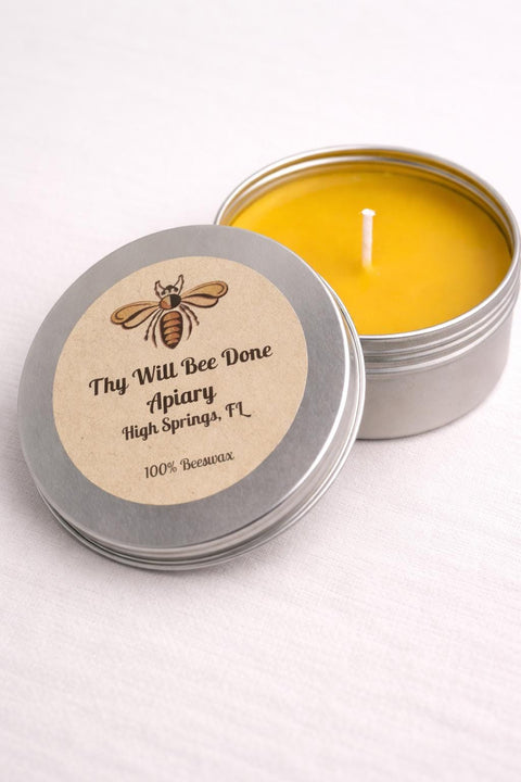 Pure Beeswax Candle, Natural Travel Candle, Organic Beeswax, Bee Gift