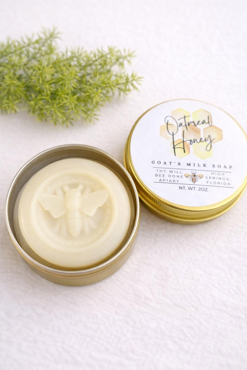 Oatmeal Honey Goat Milk Mini Soap, Bee Baby Shower Soap Favors, Bee Gifts for Guests, Hand Poured Soap Gift, Soap Guest Party Favors