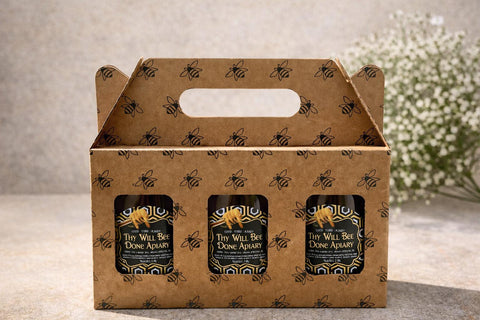 Raw Florida Honey Sampler Set, Gallberry Wildflower Honey Trio, 3 Jar Honey Gift Box, Bee Lover Gift, Tea Lover Gift