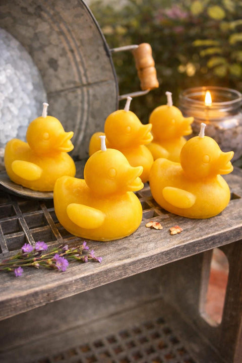 Duck Theme Candle Party Favor, Beeswax Candle Birthday Duck Party Gift, Baby Shower Duck Waddle It Be Thank You Favor