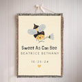 Personalized Baby to Bee Blanket, Sweet As Can Bee Nursery Crib Blanket, Custom Baby Blanket, Baby Keepsake Gift, Newborn Statistics Gift – view 5