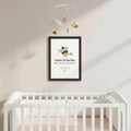 Personalized Baby Bee Wall Art, Bumblebee Baby Nursery, Honeybee Baby Room, Bee Art Poster, Custom Nursery Wall Hanging – view 5