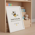 Personalized Baby Bee Wall Art, Bumblebee Baby Nursery, Honeybee Baby Room, Bee Art Poster, Custom Nursery Wall Hanging – view 4