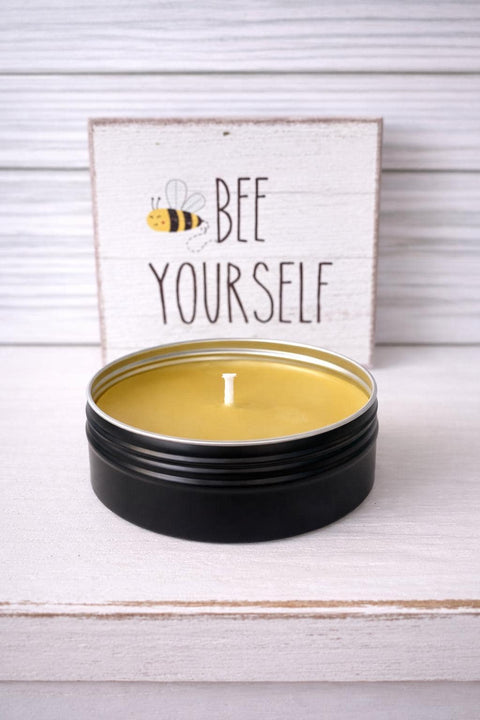 Bulk Beeswax Tin Candle, Unlabeled Private Label Candle, Honey Aroma