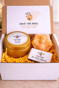 Bee Lover Gift Box with Soap and Candle, Bee Themed Self Care Gift