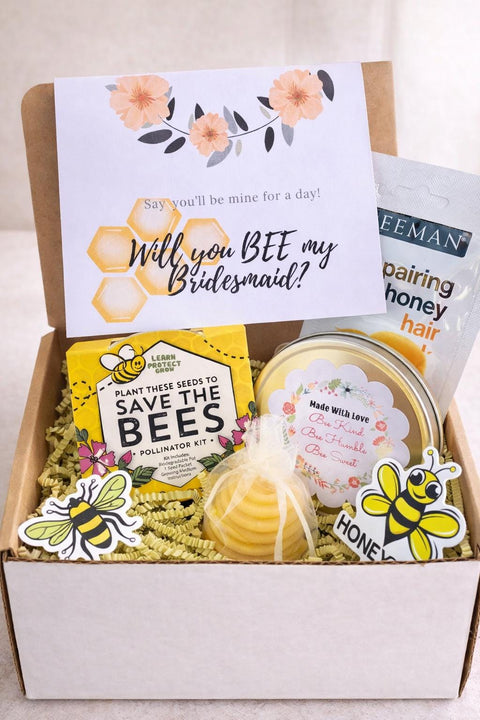Bee My Bridesmaid Proposal Box, Honey Bee Bridesmaid Gift Set