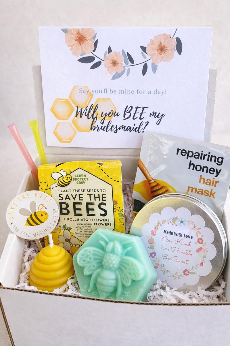 Maid of Honor Proposal Box, Bee Themed Bridesmaid Proposal Gift