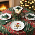 Christmas Bee Dinner Plate | Holiday Dinnerware | Bee Lover Gift | Beekeeper Christmas Gift | Festive Table Decor | Bee Merry Plate – view 3