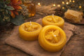 Beeswax Tealight Candles | Handmade Beeswax Tealights | Set of 3 | Natural Bee Candle | Bee Lover Gift | Pure Beeswax – view 2