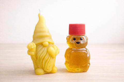 Bee Gnome Gift Set | Beeswax Candle Gift | Honey Bee Gift | Valentine Gift | Gnome Lover Gift Set