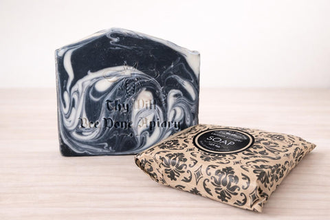 Lemon Ginger Honey Soap | Charcoal Swirl Soap | Handmade Cold Process Soap | Natural Honey Soap | All Natural Bar Soap | Farmer Market Soap