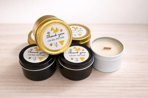 Bee Baby Shower Candle Favors, Honey Bee Party, 2oz Soy Wax