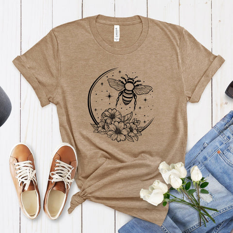 Bee Botanical T-Shirt, Bee Shirt, Insect Lover Shirt, Beekeeper Shirt Gift, Nature T-Shirt, Save the Bees Gift, Honeybees