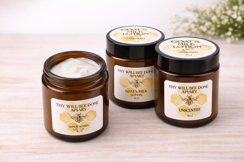 Goat's Milk Body Lotion, Honey, Natural Unscented Moisturizer, Dry Skin Care