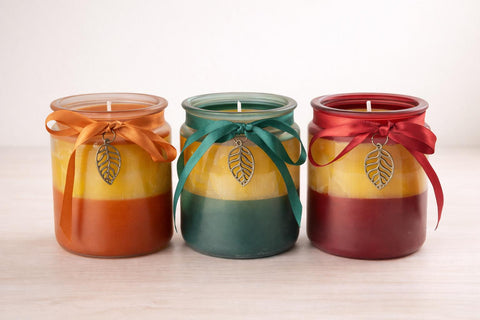 Fall Beeswax Jar Candle | Natural Beeswax Candle | Bee Gift for Women | Non-Toxic Fall Candle | Autumn Home Decor