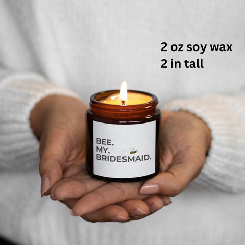 Bee My Bridesmaid Candle | Bridesmaid Proposal Gift | Bridal Party Candle | Beeswax Candle | Bridesmaid Box | Will You Bee My Bridesmaid