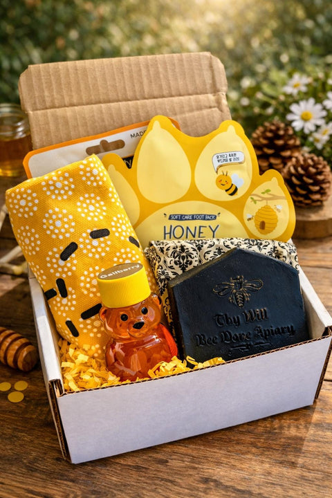 Honey Bee Gift Spa Box, Bee Themed Pamper Gift Box, Bee Gift Box for Women, Thank You Thinking of You Gift Box