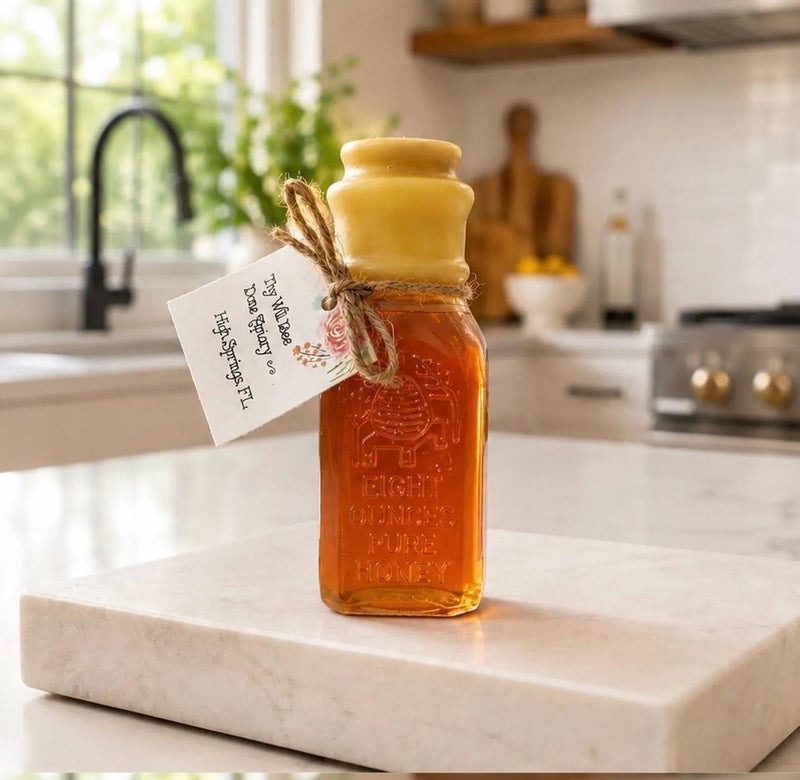 Muth Honey Jars, 4oz/8oz Glass Mini Honey Bottles, Honey Favors, Mini Honey Jar Wedding Gifts, Honey Shower Favors, Florida Honey