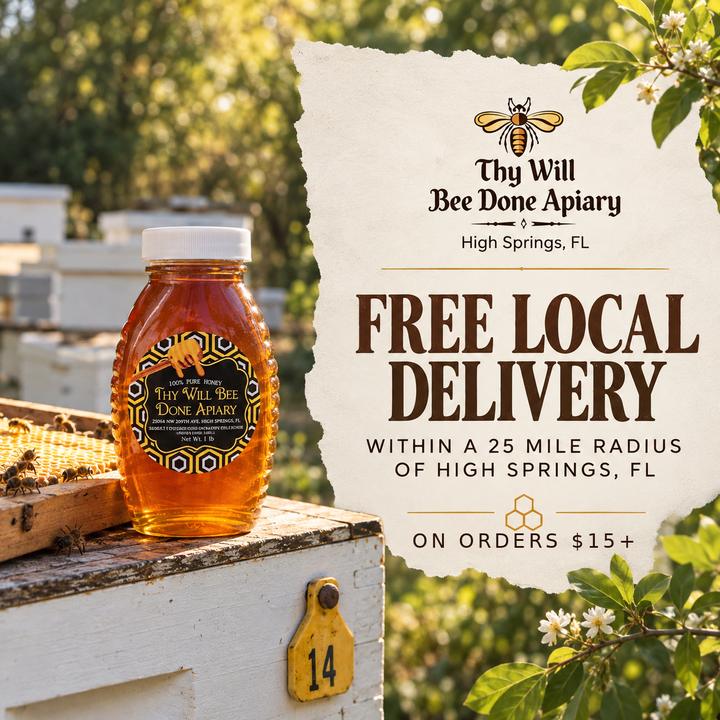 Free local delivery on orders $15+ within a 25 mile radius of High Springs, FL